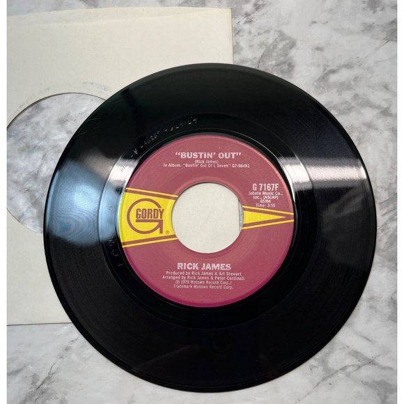 Rick James Sexy Lady / Bustin Out 45 Soul Funk 1978 Gordy 7167F - Picture 4 of 6